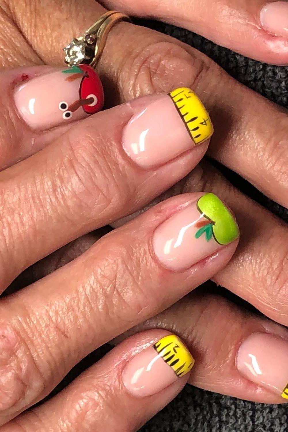 Generated apple french manicure